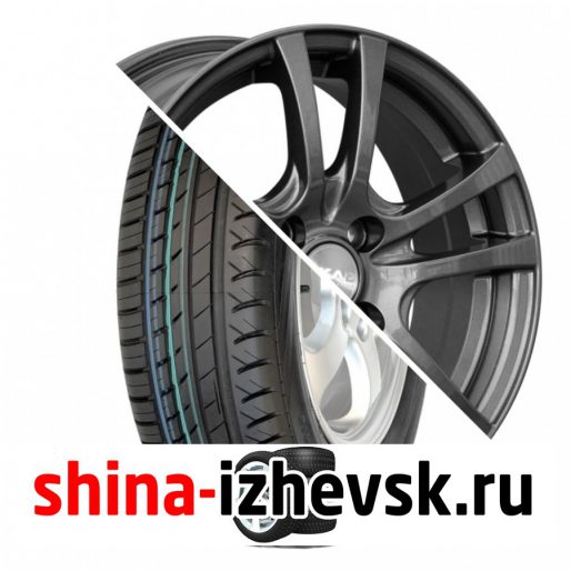 Колесо в сборе Viatti Strada (V-130) 185/60 R15 H 84 + СКАД Дели 6xR15 4×100 ET40 DIA60.1 Черно-серый цвет с перламутровыми оттенками в Ижевске
